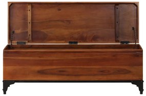 Baule 110x35x41 cm in legno massello di acacia