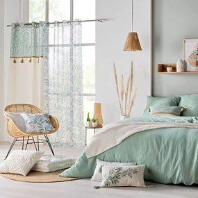 Set copripiumino e federa verde chiaro in mussola per letto matrimoniale/per letto esteso 240x220 cm Angelia – douceur d'intérieur