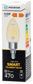 Lampadina LED dimmerabile FILAMENT C35 E14/4,5W/230V 2700-6500K Wi-Fi - Aigostar