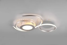 Plafoniera jive led con telecomando l.50cm acciaio satinato 623410207