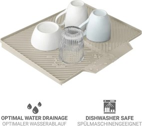 Tappetino scolapiatti beige in plastica 34x40 cm Nelia – Wenko