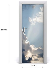 Adesivo per porta Nuvole nel cielo 75x205 cm