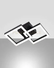 Bard applique nera 2 luci a led 3000k - 21w - 2160 lm dimmerabile