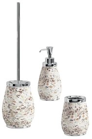 Set di accessori da bagno MARINA in ceramica panna