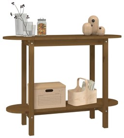 Tavolo consolle miele 110x40x80 cm in legno massello di pino