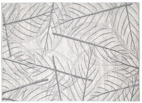Tappeto moderno color crema chiaro con motivo a foglie Larghezza: 80 cm | Lunghezza: 150 cm