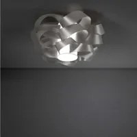 Plafoniera una luce CLOUD Argento diametro 50x h24 cm