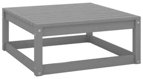 Set divani da giardino 2 pz grigio in legno massello di pino