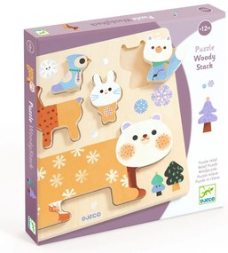 Nel bosco con gli animali - puzzle a incastro + piramide