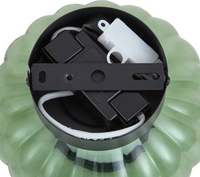 Plafoniera di design nera 18cm con vetro verde incl. LED dimmerabile a 3 fasi - Margherite
