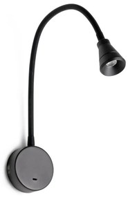 FARO 41030 - Lampada LED flessibile BEL LED/3W/230V nera