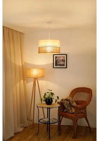 Brilagi - Lampadario a cavo ROYAL YUTE 1xE27/15W/230V Ø 40 cm beige crema