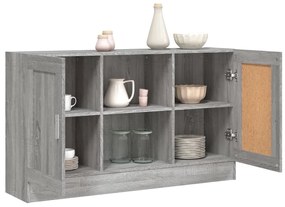 Credenza Grigio Sonoma 120x30,5x70 cm in Legno Multistrato