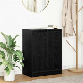 Credenza Rovere Nero 57x34x76 Cm İn Legno Multistrato /