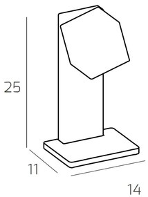 Lampada Scrivania-Ufficio Moderna Rotation Metallo Sabbia 1 Luce Gx53