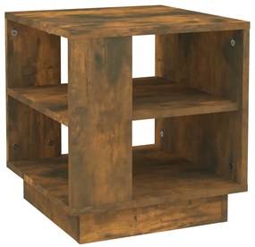 Tavolino da salotto rovere fumo 40x40x43 cm legno multistrato