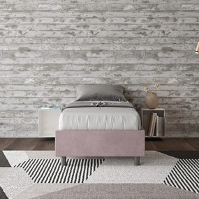 Letto singolo 80x200 imbottito senza testiera, con rete o contenitore, Glicine / Senza Rete