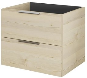 Mobile da bagno sospeso sotto lavabo L 59 x H 48 x P 45 cm rovere, 2 cassetti PELIPAL Madeo