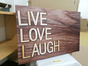 Stampa su tela – Con parole - Live Love Laugh