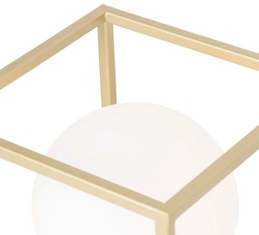 Lampada da tavolo design oro con bianco - ANIEK