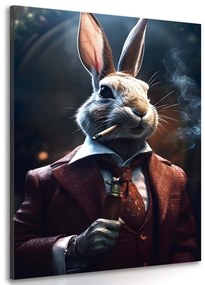 Stampa su tela – Gangster animale coniglio