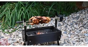 Griglia a carbone con motore 4W/230V nero