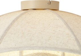 Plafoniera Japandi in tessuto beige 55cm - Haru