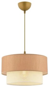 Lampadario a sospensione su cavo ECHO 1xE27/60W/230V marrone/crema