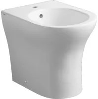 Bidet filomuro monoforo con troppopieno 50x36 cm in ceramica bianca lucida modello Liz Althea