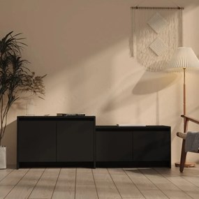 Mobile Tv Nera 146,5x35x50 Cm İn Truciolato /