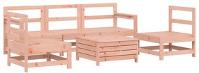 Set divani da giardino 6 pz in legno massello abete douglas