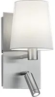 Applique Faretto Led e Lampada Doppia Emissione Acciaio Bianco Marriot GD Trio