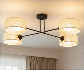 Brilagi - Lampadario a plafone VIRGO 4xE14/40W/230V crema/nero