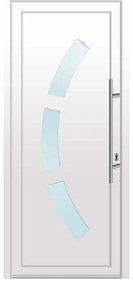 Portoncino d'ingresso 10007 L 80 x H 210 cm in PVC bianco, apertura spingere a sinistra