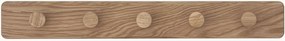 Appendiabiti da parete in legno di quercia fatto a mano Nature