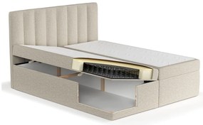 Letto boxspring beige con contenitore 180x200 cm Novento - Maison de Rêve
