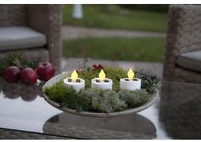 Candele a LED in set con alimentazione a pannelli solari da esterno 3 pz (altezza totale 5,5 cm) Saul – Star Trading