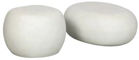 Tavolino bianco 65 x 49 cm Pebble - vtwonen