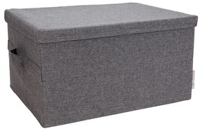 Scatola con coperchio grigia in tessuto 45x34x25 cm Soft Storage – Bigso