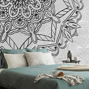 Carta da parati – Mandala in bianco e nero