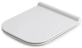 Copriwater Smash rettangolare dedicato per serie sanitari con chiusura rallentata sganciabile in resina bianco