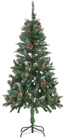 Albero di Natale Preilluminato con Palline e Pigne 150 cm