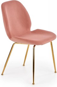 Sedia K381 in velluto rosa