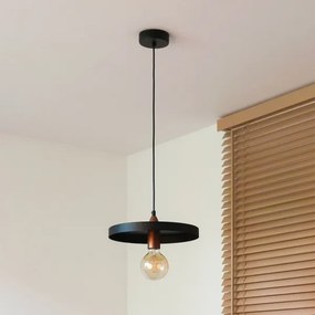Duolla - Lampada a sospensione con cavo IRONLINE 1xE27/15W/230V Ø 30 cm nero/rame