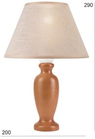 Lampada da tavolo AMFORA 1xE27/60W/230V marrone/faggio