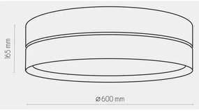 Plafoniera HILTON 4xE27/15W/230V d. 60 cm ottone/nero
