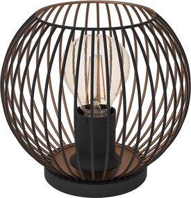 Eglo 901872 - Lampada da tavolo ALMANZORA 1xE27/60W/230V nera