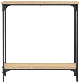 Tavolino consolle rovere sonoma 75x22,5x75cm legno multistrato