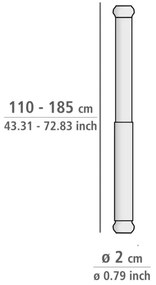 WENKO 19209100 - Barra doccia 18,5 x 2 cm bianca