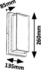 Rabalux 8830 - Applique a LED da esterno ANDORRA LED/12W/230V IP54